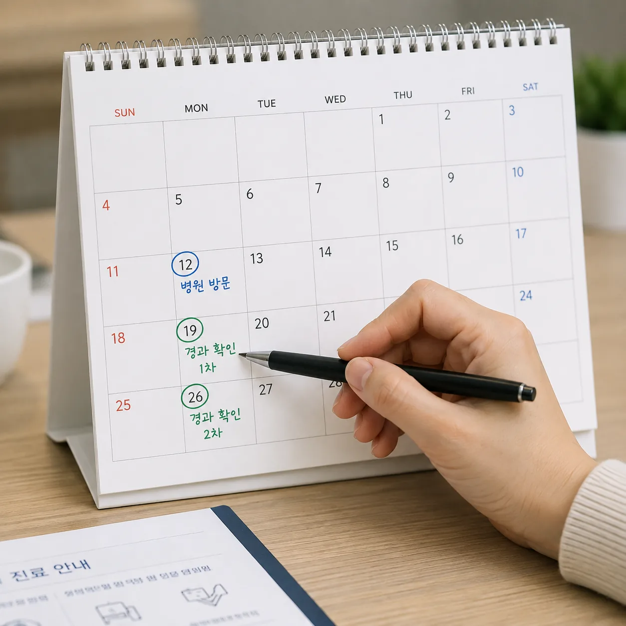 통증 경과를 2주 기준으로 확인하고 진료 시점을 정하는 판단 기준